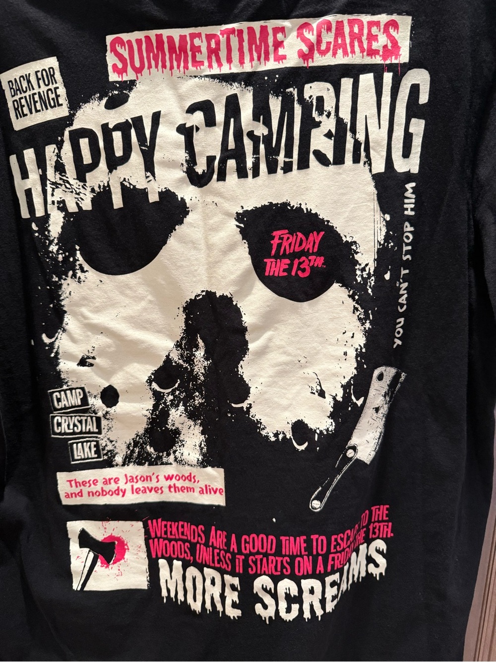 Friday the 13th Large Black Graphic Short Sleeve Tee, NWOT - Picture 4 of 9